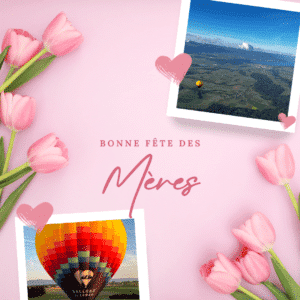 Visuel rose avec des tulipes "Bonne fête des mères"
