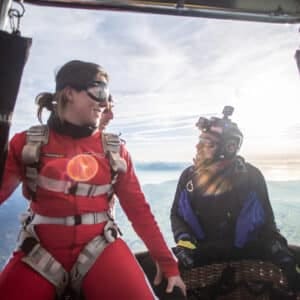 Vol saut en parachute en tandem